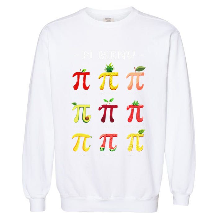 Piu Pi Day 314 Math Teacher Pi Symbol Funny Pie Pun Garment-Dyed Sweatshirt