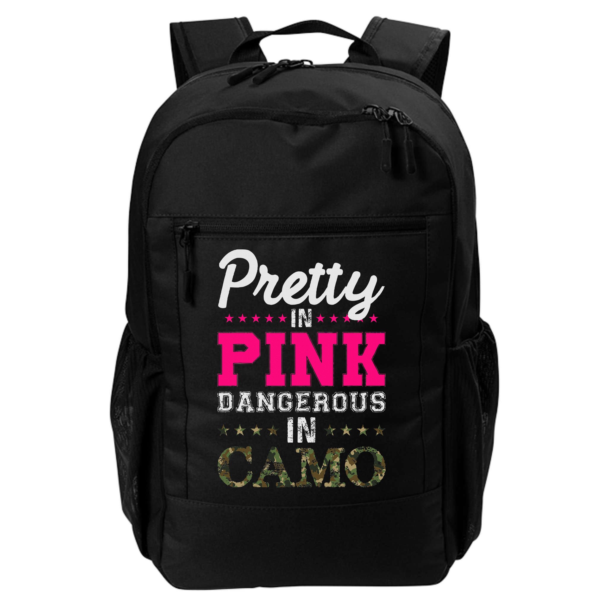 Pretty Pink Dangerous In Camo Hunter Backpack