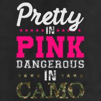 Pretty Pink Dangerous In Camo Hunter Adult Drive Performance Visor