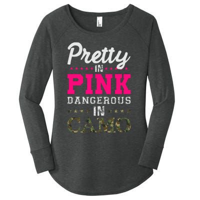 Pretty Pink Dangerous In Camo Hunter Women's Perfect Tri Tunic Long Sleeve Shirt