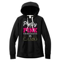 Pretty Pink Dangerous In Camo Hunter Women's Fleece Hoodie