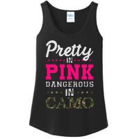 Pretty Pink Dangerous In Camo Hunter Ladies Essential Tank