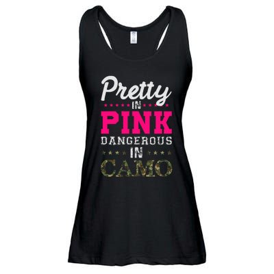 Pretty Pink Dangerous In Camo Hunter Ladies Essential Flowy Tank