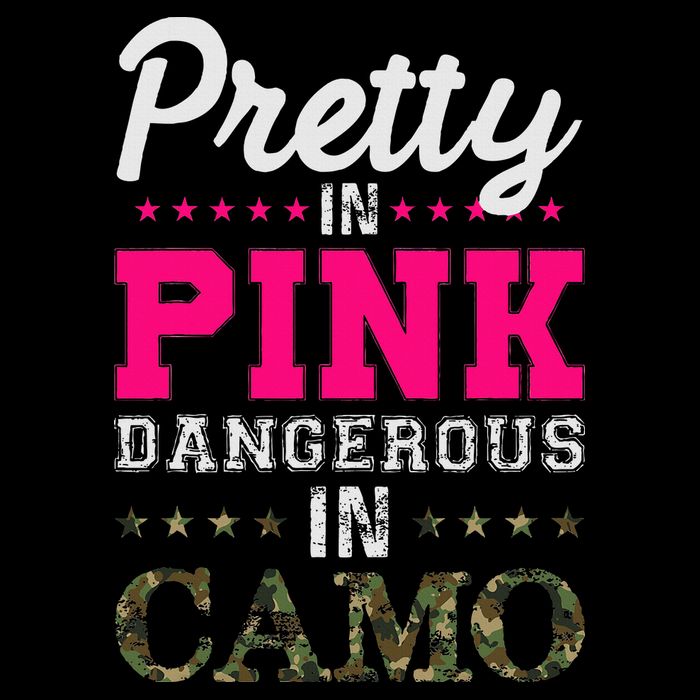 Pretty Pink Dangerous In Camo Hunter Cooling Performance Long Sleeve Crew