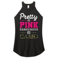 Pretty Pink Dangerous In Camo Hunter Women's Perfect Tri Rocker Tank