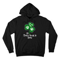 Paw Print Dog Owner Lover St Patricks Day Shamrock Hoodie