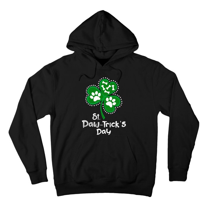 Paw Print Dog Owner Lover St Patricks Day Shamrock Hoodie