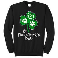 Paw Print Dog Owner Lover St Patricks Day Shamrock Sweatshirt