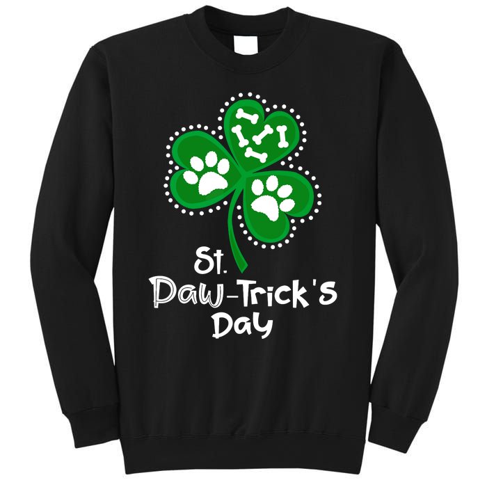 Paw Print Dog Owner Lover St Patricks Day Shamrock Sweatshirt