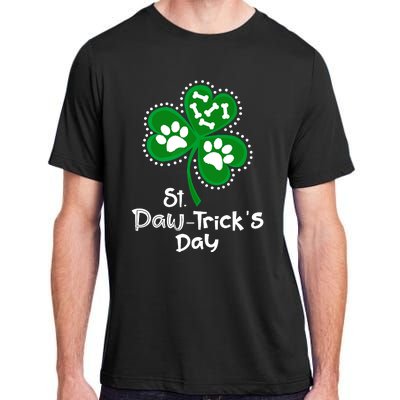 Paw Print Dog Owner Lover St Patricks Day Shamrock Adult ChromaSoft Performance T-Shirt