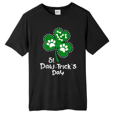 Paw Print Dog Owner Lover St Patricks Day Shamrock Tall Fusion ChromaSoft Performance T-Shirt