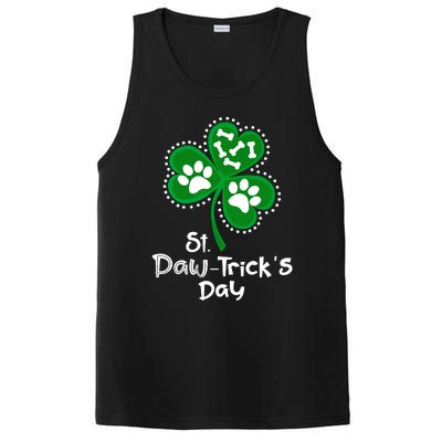 Paw Print Dog Owner Lover St Patricks Day Shamrock PosiCharge Competitor Tank