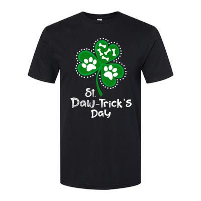 Paw Print Dog Owner Lover St Patricks Day Shamrock Softstyle CVC T-Shirt