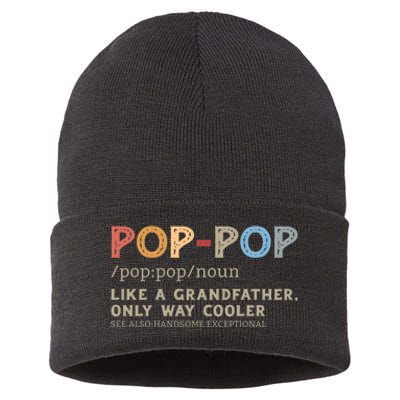 Pop Pop Definition Like A Grandfather Only Way Cooler Sustainable Knit Beanie