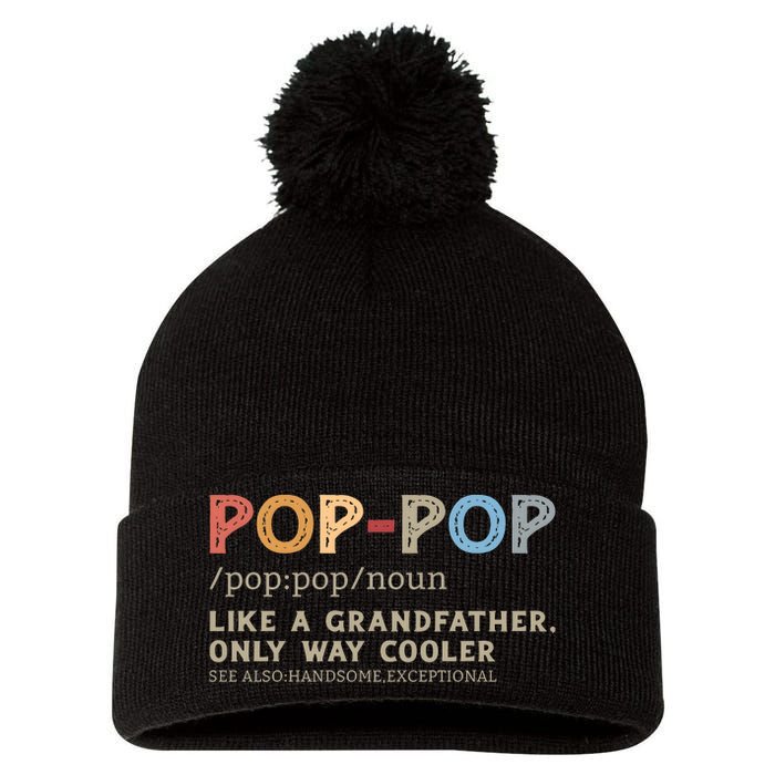 Pop Pop Definition Like A Grandfather Only Way Cooler Pom Pom 12in Knit Beanie