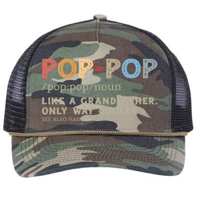 Pop Pop Definition Like A Grandfather Only Way Cooler Retro Rope Trucker Hat Cap