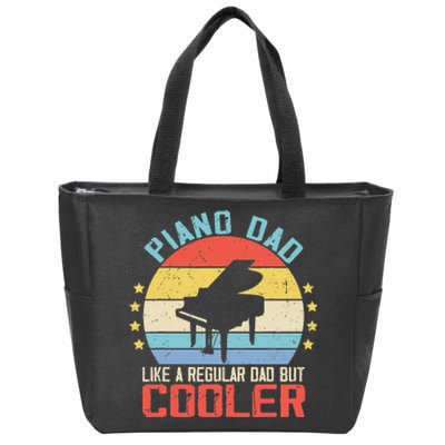 Pianist Piano Dad Like A Regular Dad Funny Piano Player Zip Tote Bag