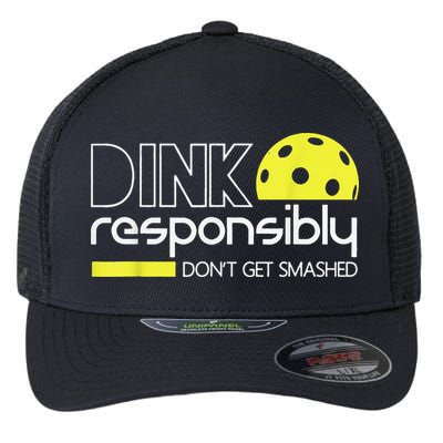 Pickleball Player Dink Responsibly Don't Get Smashed Flexfit Unipanel Trucker Cap