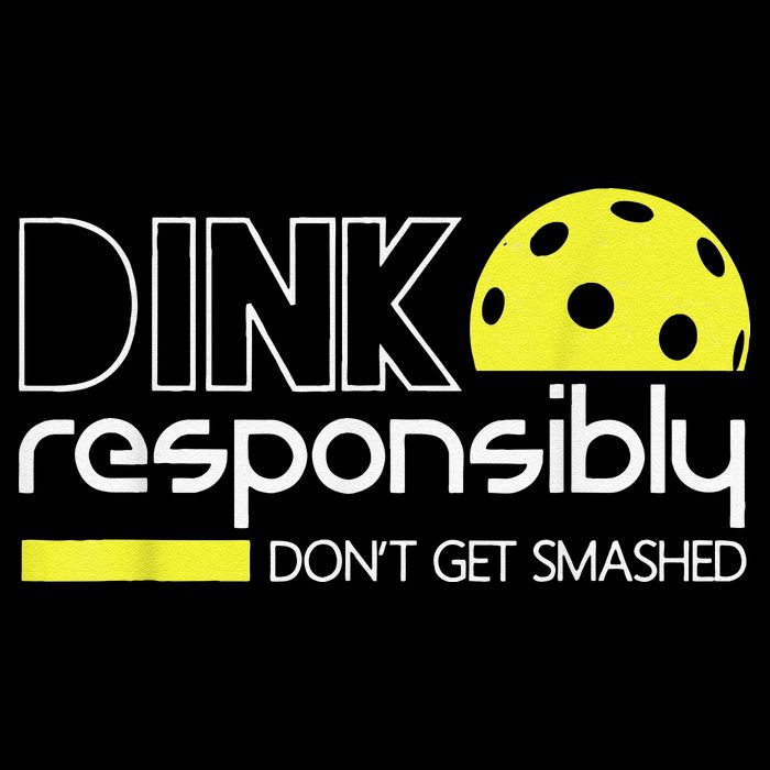 Pickleball Player Dink Responsibly Don't Get Smashed Drawstring Bag