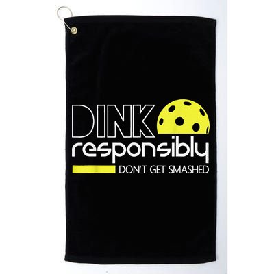 Pickleball Player Dink Responsibly Don't Get Smashed Golf Towel