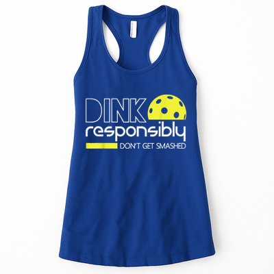 Pickleball Player Dink Responsibly Don't Get Smashed Womens Tank Top