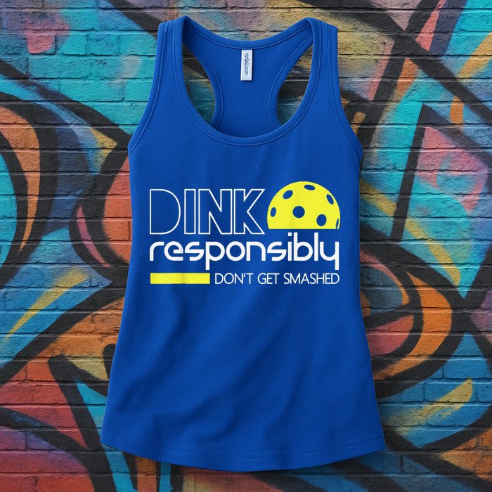 Pickleball Player Dink Responsibly Don't Get Smashed Womens Tank Top