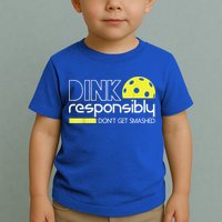 Pickleball Player Dink Responsibly Don't Get Smashed Toddler T-Shirt