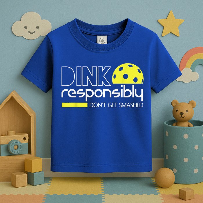 Pickleball Player Dink Responsibly Don't Get Smashed Toddler T-Shirt