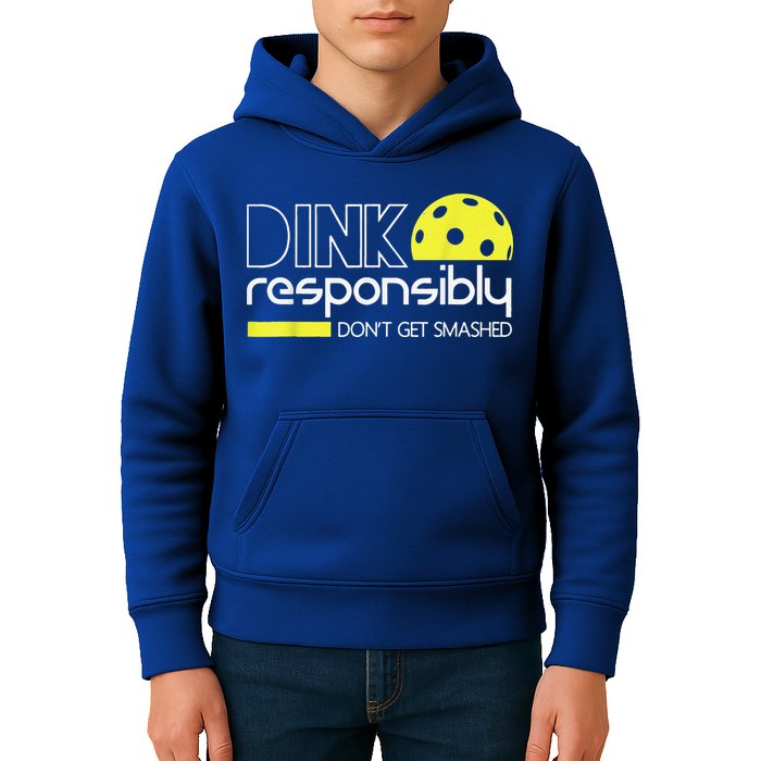 Pickleball Player Dink Responsibly Don't Get Smashed Kids Hoodie