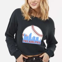 Phillies Philly Dancing On My Own Philadelphia Baseball Cropped Pullover Crew