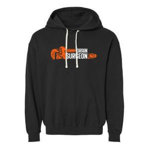 Plumber Plumbing Dad Fathers Day Steamfitter Garment-Dyed Fleece Hoodie