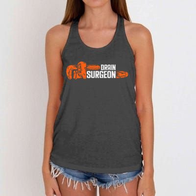 Plumber Plumbing Dad Fathers Day Steamfitter Women's Knotted Racerback Tank