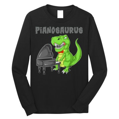 Pianosaurus Piano Dinosaur Long Sleeve Shirt