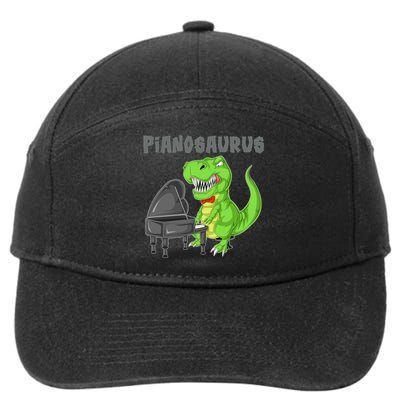 Pianosaurus Piano Dinosaur 7-Panel Snapback Hat