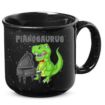 Pianosaurus Piano Dinosaur 15oz Campfire Ceramic Mug
