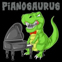 Pianosaurus Piano Dinosaur Drawstring Bag