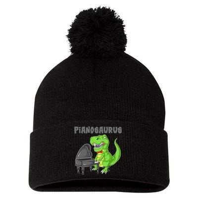 Pianosaurus Piano Dinosaur Pom Pom 12in Knit Beanie