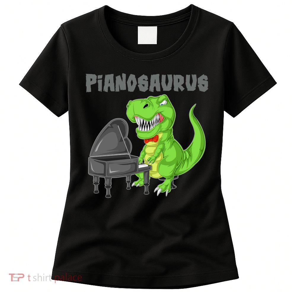 Pianosaurus Piano Dinosaur Womens T-Shirt