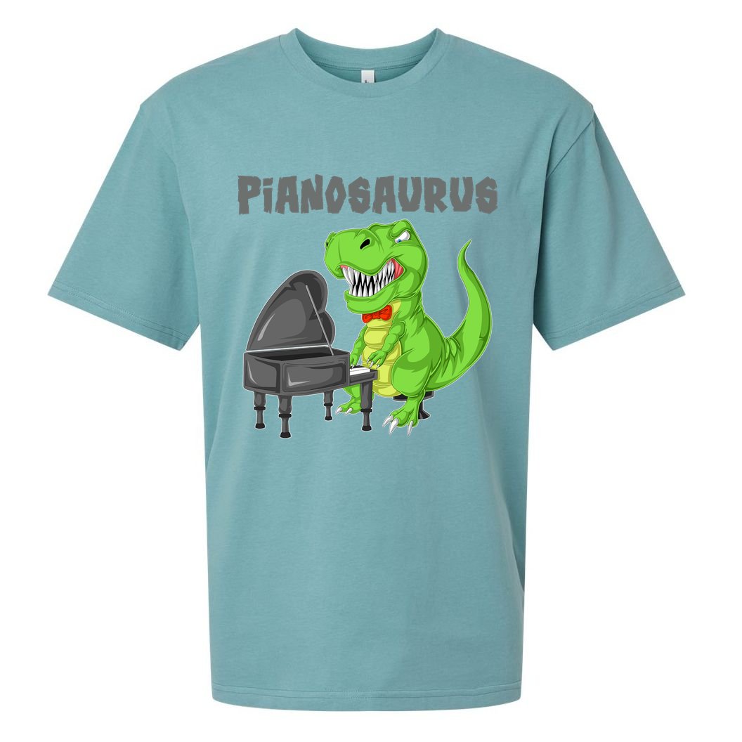 Pianosaurus Piano Dinosaur Sueded Cloud Jersey T-Shirt