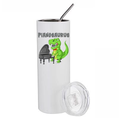 Pianosaurus Piano Dinosaur Stainless Steel Tumbler