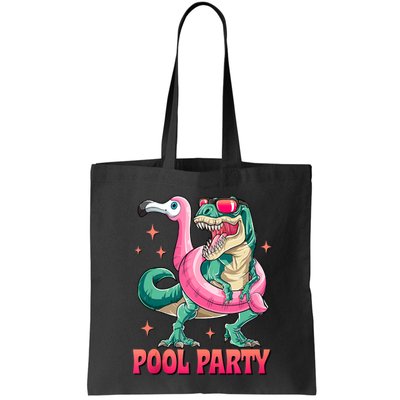 Pool Party Dinosaurflamingo Float Funny T Rex Gifts Tank Top Bag