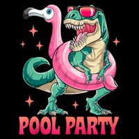 Pool Party Dinosaurflamingo Float Funny T Rex Gifts Tank Top Zip Tote Bag
