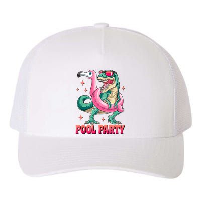 Pool Party Dinosaurflamingo Float Funny T Rex Gifts Tank Top Yupoong Adult 5-Panel Trucker Hat