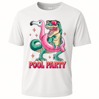 Pool Party Dinosaurflamingo Float Funny T Rex Gifts Tank Top Cooling Performance Crew T-Shirt