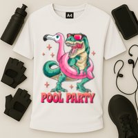 Pool Party Dinosaurflamingo Float Funny T Rex Gifts Tank Top Cooling Performance Crew T-Shirt