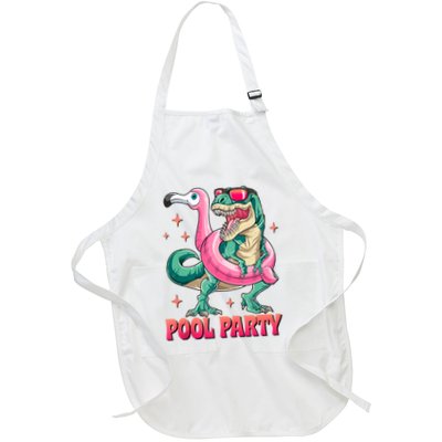 Pool Party Dinosaurflamingo Float Funny T Rex Gifts Tank Top Apron
