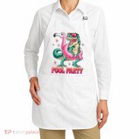 Pool Party Dinosaurflamingo Float Funny T Rex Gifts Tank Top Apron