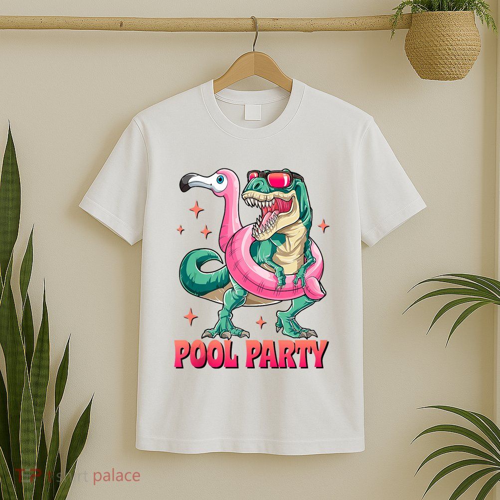 Pool Party Dinosaurflamingo Float Funny T Rex Gifts Tank Top T-Shirt
