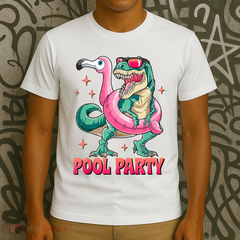 Pool Party Dinosaurflamingo Float Funny T Rex Gifts Tank Top T-Shirt
