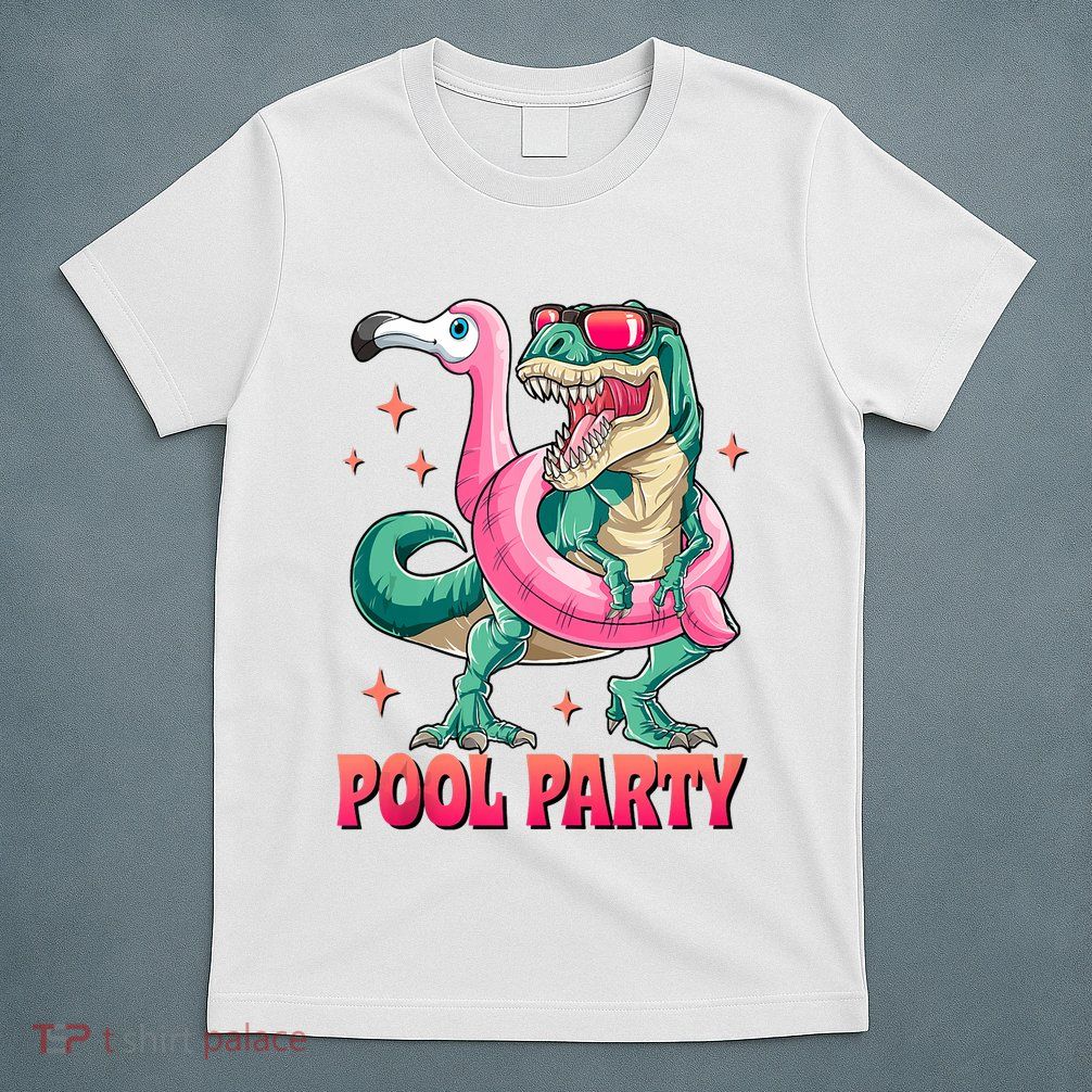 Pool Party Dinosaurflamingo Float Funny T Rex Gifts Tank Top T-Shirt